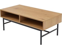 James Salontafel - Eiken effect Metalen poten Zwart