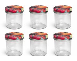 Jampotten - inmaak - glazen potten 346 ml met twist-off deksel (fruit classic) 6 stuks