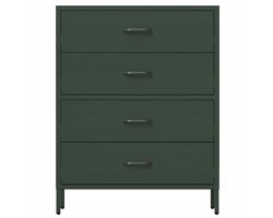 JAN NOWAK - Ladekast CARLA - Lage opbergkast met 4 lades - Groen