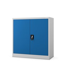 JAN NOWAK - Lage Metalen Kast Bureau Kommode - opbergruimte voor kantoor - Systeemoplossing - Grijs / Blauw