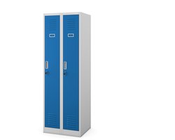 JAN NOWAK - Metalen Kledingkast KACPER II - Garderobekast met 2 afsluitbare vakken - Blauw