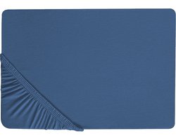 JANBU - Laken - Marineblauw - 180 x 200 cm - Katoen