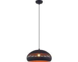 Janelle hanglamp 1L 50 cm breed zwart