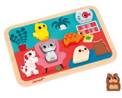 Janod - Chunky puzzel - Huisdieren