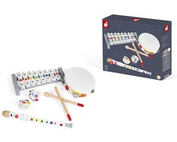 Janod Confetti - Muziekinstrumenten Set - Voor Kleine Muzikanten! - Set Van 4 Houten Instrumenten - Geschikt Vanaf 2 Jaar