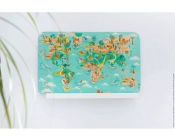 Janod - Dino - Magneetbord - 50 Dinosaurusmagneten wereldkaart