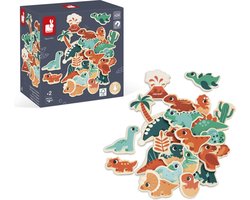 Janod Dino - Magneetset - Magneten In Dinosaurus Thema - 24 Verschillende Magneten - Geschikt Vanaf 2 Jaar