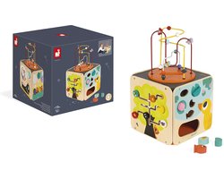 Janod - Houten activiteitenkubus - Met looping