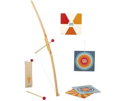 Janod - Houten Boogschietset, Pijpen, pijlenkoker en doelwitten