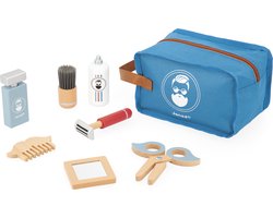 Janod - Houten Scheerset In Etui - Inclusief 7 Accessoires - Kleintjes Kunnen Hun Baard Trimmen Of Hun Haar Stylen Net Als Volwassenen - Geschikt Vanaf 3 Jaar