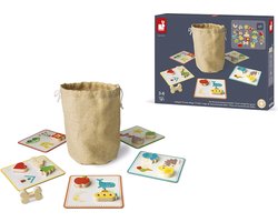 Janod Ik Leer - Memo Touch' Herkenningsspel - Om De Tastzin En Motoriek Van Kinderen Te Ontwikkelen - Bevat Houten Stukjes Die In Het Bijgeleverde Katoenen Zakje Passen - Geschikt Vanaf 3 Jaar