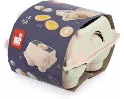 Janod In De Keuken - Eierdoos - Deze Set Houten Eieren In Hersluitbare Eierdoos Is Een Ideale Aanvulling Voor Keukens Of Speelgoed Eetsets - Geschikt Vanaf 3 Jaar