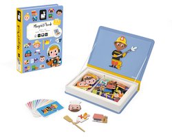 Janod Magnetibook - Beroepen - Magneetboek Speelset Inclusief 48 Magneten En 16 Voorbeeldkaarten - Geschikt vanaf 3 Jaar