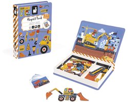Janod Magnetibook - Constructie - Magneetboek Speelset Inclusief 50 Magneten En 18 Voorbeeldkaarten - Geschikt vanaf 3 Jaar