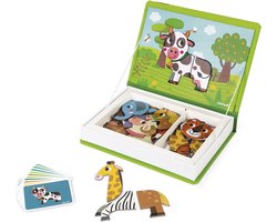 Janod Magnetibook - Dieren - Magneetboek Speelset Inclusief 30 Magneten En 10 Voorbeeldkaarten - Geschikt vanaf 3 Jaar