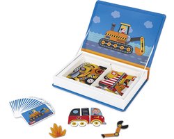 Janod Magnetibook - Racers - Magneetboek Speelset Inclusief 50 Magneten En 18 Voorbeeldkaarten - Geschikt vanaf 3 Jaar