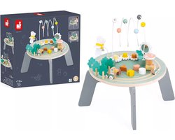 Janod Sweet Cocoon - Activiteitentafel Tuin - Gemaakt Van Hout - Met 9 Activiteiten Om Te Ontdekken - In Hoogte Verstelbaar - Geschikt Vanaf 12 Maanden
