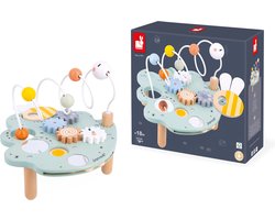 Janod Sweet Cocoon - Houten Activiteitentafel Blad - Met 5 Verschillende Stimulerende Activiteiten - Geschikt Vanaf 18 Maanden