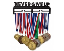 Janse® Medaille rek - Medaille organizer zwart - Medaillehanger - Wanddecoratie - Opbergsysteem - Metalen medaille display - Haken voor prijzen - Kapstok voor medailles - Winnaars cadeau - Wedstrijd prijzen - Medaille houder - Wandrek -