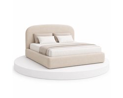 Japandi Bed Shira - 180x200 Compleet - Boxspring met opbergruimte - Beige - BalBedden