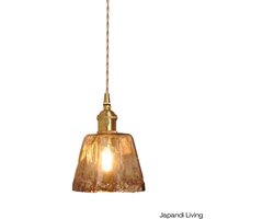 Japandi living hanglamp - hanglampen - woonkamer - eetkamer - slaapkamer - Glas - Minimalistisch - Vintage - Nordisch - 14x18cm