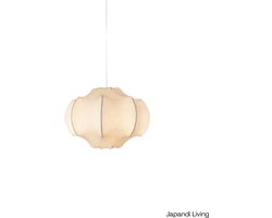 Japandi Living Hanglamp - Hanglampen - Woonkamer - Eetkamer - Slaapkamer - Wabi sabi - Populair - 40cm - linnen stof - Zijden - Lamp