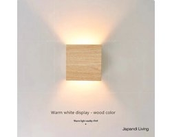 Japandi Living wandlamp - Eiken lamp - Nordisch - Wabi Sabi - Scandinavisch - Minimalistisch - Up down - Led - Binnen - Wandlampen - 12x5cm