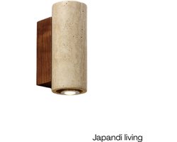 Japandi Living - Wandlamp - Wandlampen - Buiten/Binnen - Slaapkamer - Interieur - Wabi Sabi - Japandi - Minimalistisch - Walnoot