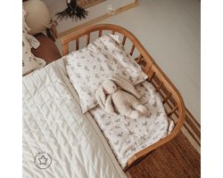 Japandi meegroeibed 7-1 - Walnoot - Waldin - co-sleeper ledikant peuterbed in één