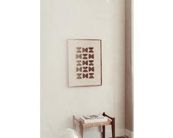 Japandi schilderij groot bruin balance wanddecoratie