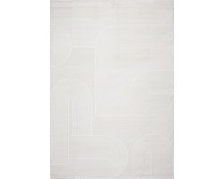 Japandi Vloerkleed 120 x 180 cm Creme – Luxe Topkwaliteit – Extra Dik 13mm – 2400gr/m² – 620.000 Weefpunten – Scandinavisch Hoogpolig Design – Beige Crème Grijs – Bestseller