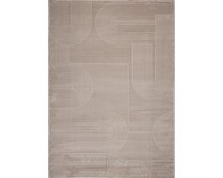 Japandi Vloerkleed Rond 200 cm Beige – Luxe Topkwaliteit – Extra Dik 13mm – 2400gr/m² – 620.000 Weefpunten – Scandinavisch Hoogpolig Design – Beige Crème Grijs – Bestseller
