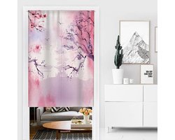 Japans Deurgordijn - Noren Gordijn - Ruimte Verdelen - Linnen Stof - 85x90cm - Boomtak
