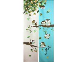 Japans Deurgordijn - Paneel Gordijn - Ruimte Verdelen - Katoen Linnen Mix - 85 x 150 cm - Groen