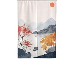 Japans Deurgordijn - Partitiegordijn Noren - Ruimtes Scheiden - Katoen Linnen Stof - 80x150cm - Niet gespecificeerd