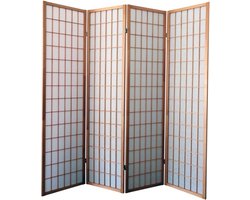 Japans kamerscherm Naturel 4 panelen
