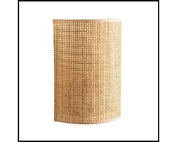 Japanse Bamboe Wandlamp – Handgeweven Wandkandelaar – E27 Fitting – Sfeervol Licht – Up & Down Design