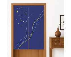 Japanse Deurgordijn - Noren Gordijn - Ruimte Verdelen - Natuurlijk Katoen Linnen - 85 x 140 cm - Geel Goudblad