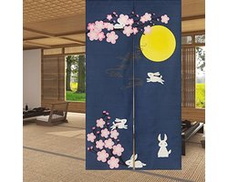 Japanse Stijl Dik Linnen Noren Gordijn Deurgordijn Ruimteverdeler 85 x 150 cm