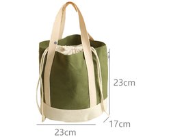 Japanse stijl verdikte en duurzame canvas lunchtas, draagbare lunchtas, geschikt voor studenten en kantoorpersoneel (groen).