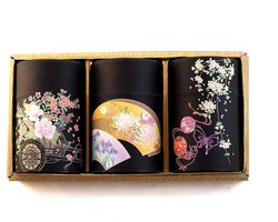 Japanse Theedoos Set - Theedoosjes Cadeauset - Thee Bewaren - Aromasluiting - Ø 75 cm H 125 cm - Multicolor