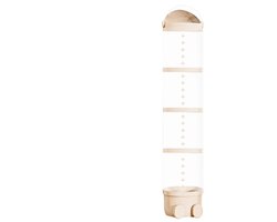 JAQZY Opbergbuis voor Knuffels - Organizer - Ruimtebesparend - Praktisch - Stijlvol - Stevig en Transparant Materiaal - Beige