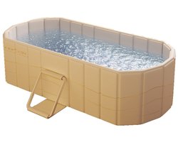 JAQZY Opvouwbaar Bad - Ligbad - Ontspanning - Voor Volwassenen - 150 × 55 × 50 cm - Inclusief Afvoerpijn - Binnen en Buiten