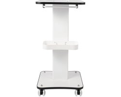 JAQZY Trolley - Beauty Kar - Beauty Trolley - Schoonheidssalon - Winkel - Op Wieltjes - 3 Lagen - Hoogte 67cm - Modern - Wit