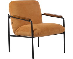 Jara Lounge stoel - geel - 68.5x72.5x82 cm