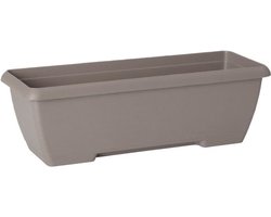 Jardiniere - GARDEN ID Teramo - Taupe 60 cm - Duurzaamheid - Geïntegreerde waterreserve - Gerecycled & 100% recyclebaar - Volume voor planten