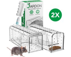Jardon® Muizenval – Rattenval - Rattenkooi - Vangen Buiten - Muizenvallen voor Binnen - Kist - Ongedierte bestrijding - Voor Muizengif - Rattengif - Diervriendelijk - Herbruikbaar