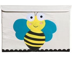 jarif Opbergbox - Opbergmand - Speelgoedkist - Kinderkamer - Bij - Deksel - Handgrepen - Opvouwbaar