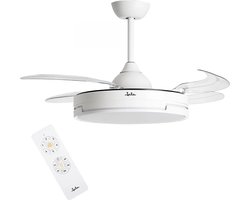 JATA JVTE4240 plafondventilator met verlichting - inklapbare bladen - tot 20m2 - 3 lichtinstellingen - 6 snelheden - afstandsbediening