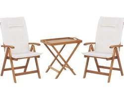 JAVA - Bistroset voor 2 - Gebroken wit - Acaciahout